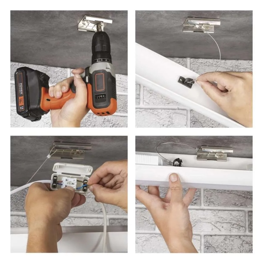 LED zem skapja gaismeklis LED/60W/230V 4000K 150 cm