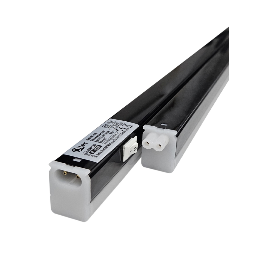 LED zem skapja gaismeklis TUBE LED/9W/230V 60 cm melns