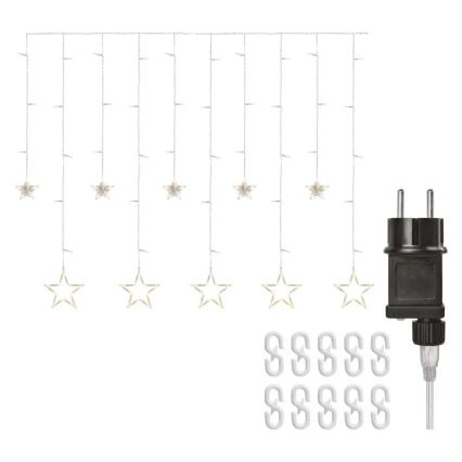 LED Ziemassvētku aizkars 115xLED/1,35W 6,85x1,05 m silti balta