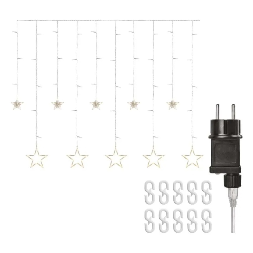LED Ziemassvētku aizkars 115xLED/1,35W 6,85x1,05 m silti balta