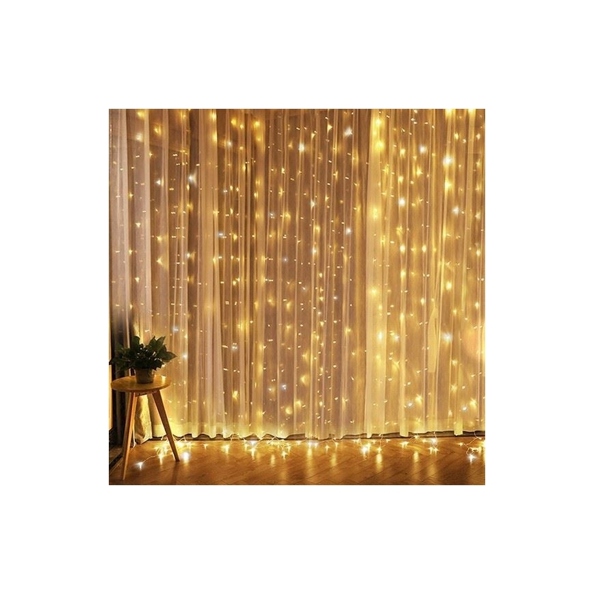 LED Ziemassvētku aizkars LED/3xAA