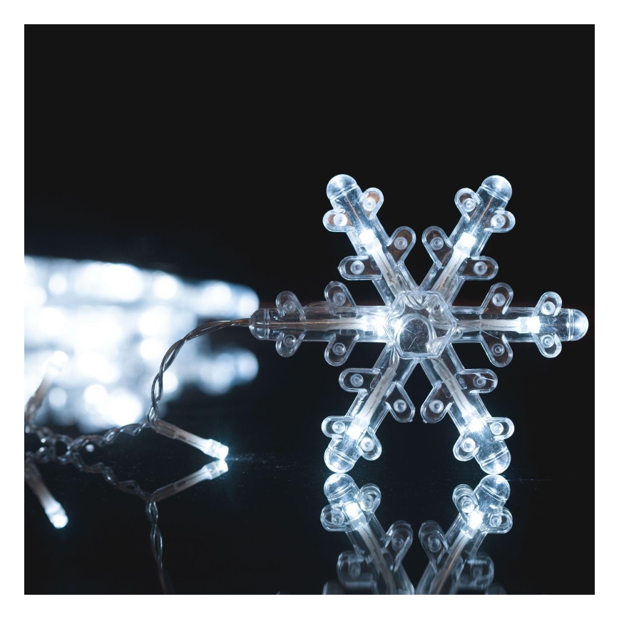 LED Ziemassvētku āra aizkars 224xLED 3,5x0,75 m IP44 auksti balta