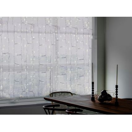LED Ziemassvētku āra aizkars CURTAIN 480xLED/8,4W/230V 3x3 m IP44 vēsi balts