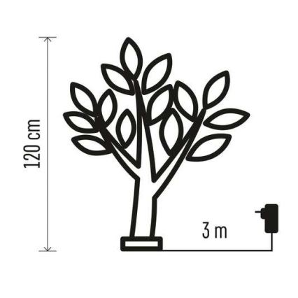 LED Ziemassvētku āra dekorācija 72xLED/3,6W/230V IP44 silti balta