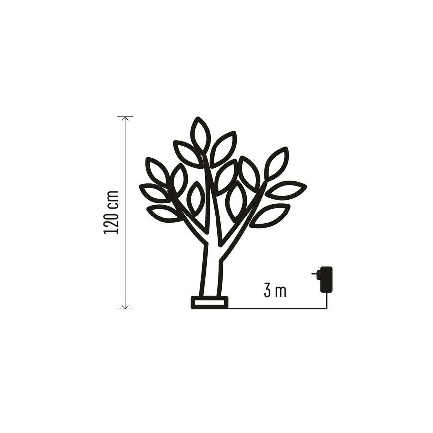 LED Ziemassvētku āra dekorācija 72xLED/3,6W/230V IP44 silti balta