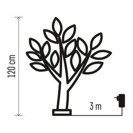 LED Ziemassvētku āra dekorācija 72xLED/3,6W/230V IP44 vēsi balta