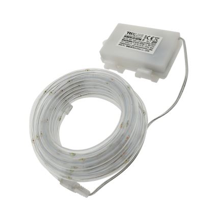 LED Ziemassvētku āra gaismas virtene 100xLED/3xAA 5,45 m IP44 daudzkrāsaina