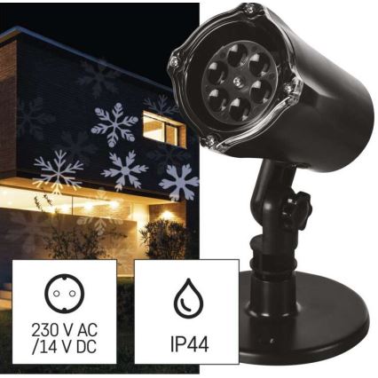 LED Ziemassvētku āra projektors LED/3,6W/230V IP44 balts