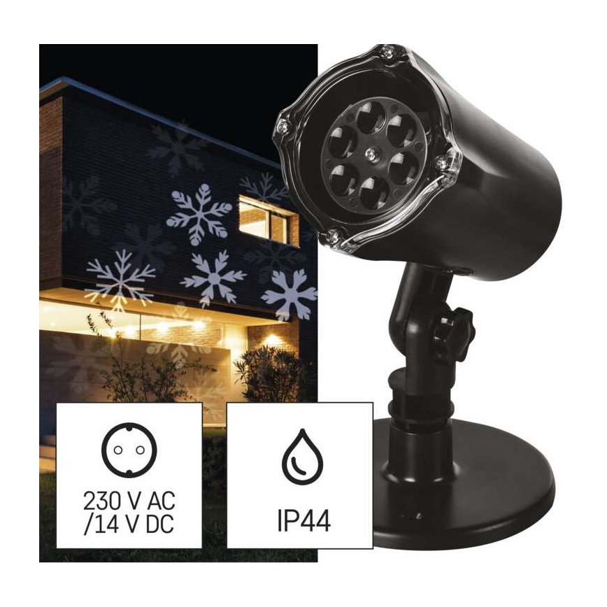 LED Ziemassvētku āra projektors LED/3,6W/230V IP44 balts