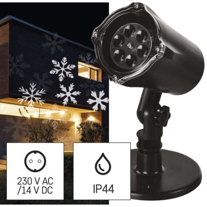 LED Ziemassvētku āra projektors LED/3,6W/230V IP44 vēsi balts
