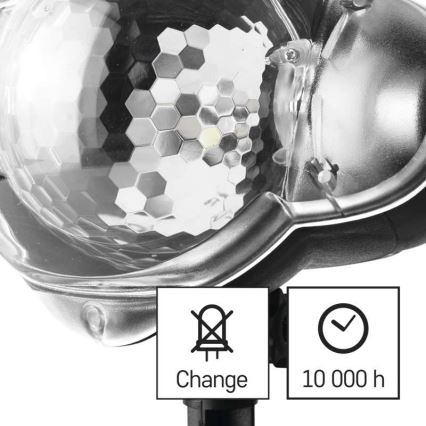LED Ziemassvētku āra prožektors LED/4W/230V IP44 auksta balta