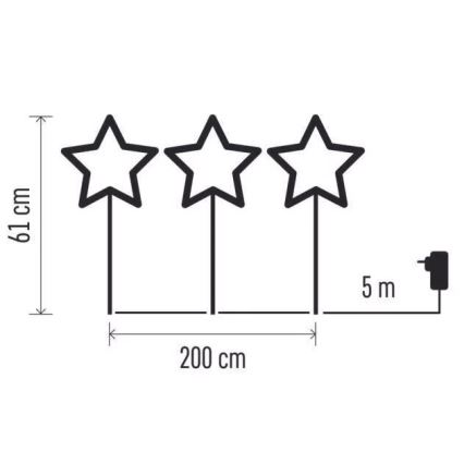 LED Ziemassvētku āra rotājums 402xLED/3,6W/4,5/230V IP44 silti balta