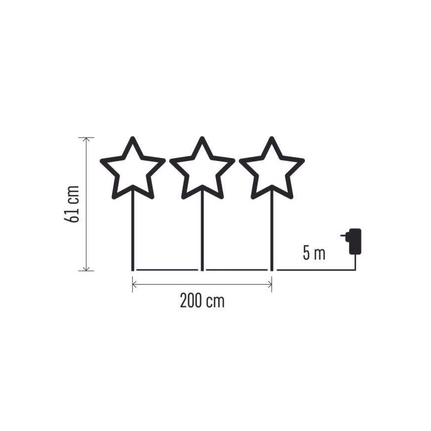 LED Ziemassvētku āra rotājums 402xLED/3,6W/4,5/230V IP44 silti balta