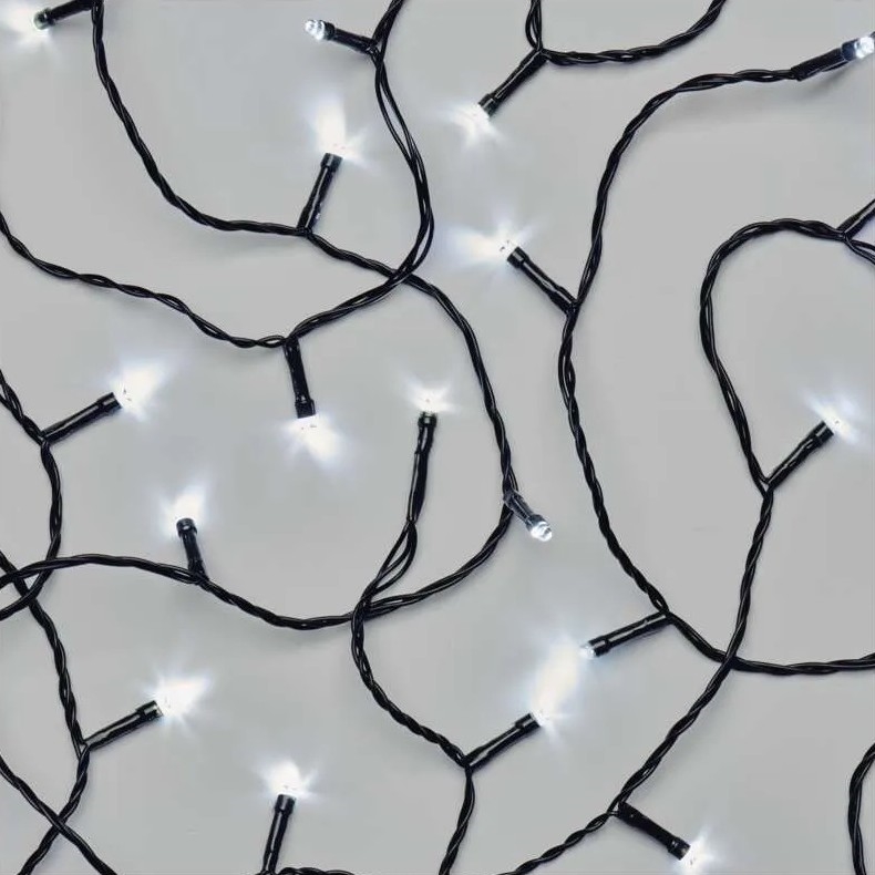 LED Ziemassvētku āra virtene 100xLED/10m IP44 vēsi balts