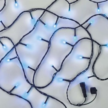 LED Ziemassvētku āra virtene 100xLED/10m IP44 zila