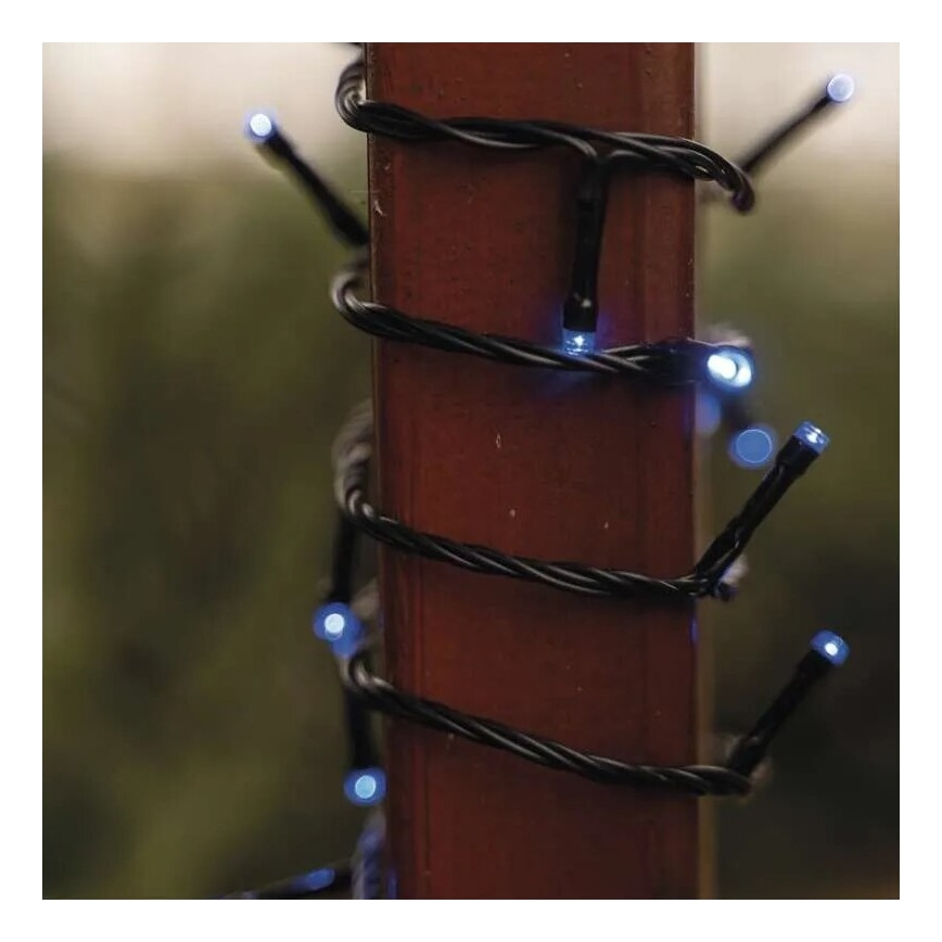 LED Ziemassvētku āra virtene 100xLED/10m IP44 zila