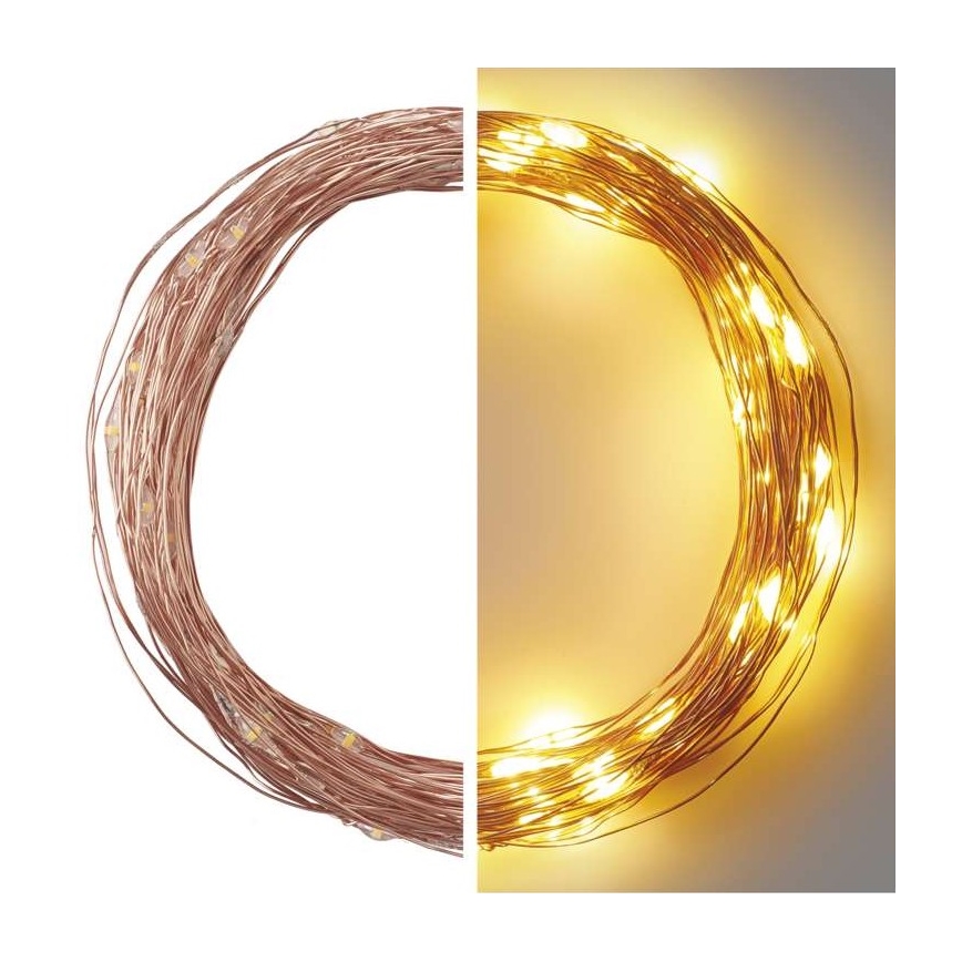 LED Ziemassvētku āra virtene 100xLED/15m IP44 silti balta