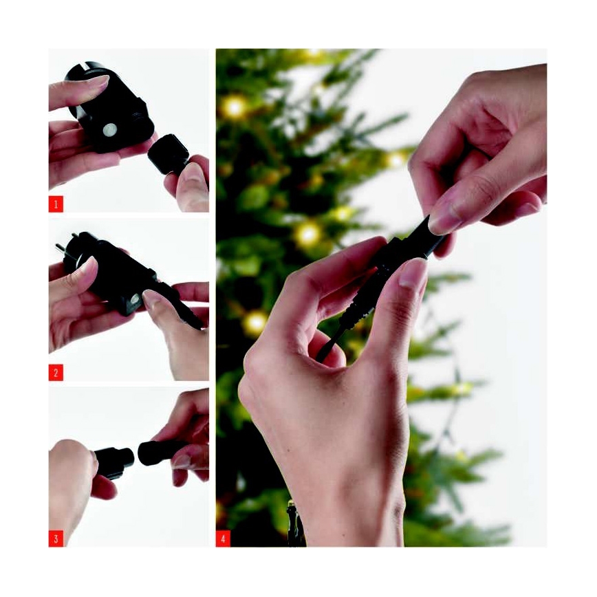 LED Ziemassvētku āra virtene 100xLED/15m IP44 vēsi balta