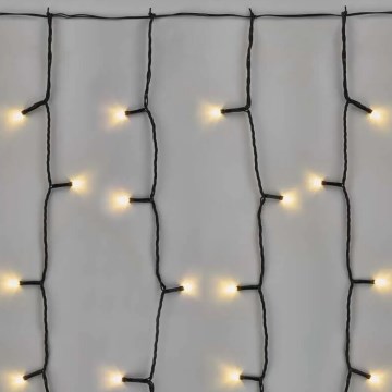 LED Ziemassvētku āra virtene 100xLED/1x2m IP44 silti balta