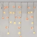 LED Ziemassvētku āra virtene 100xLED/2,5x0,9m IP44 sarkana/vintage