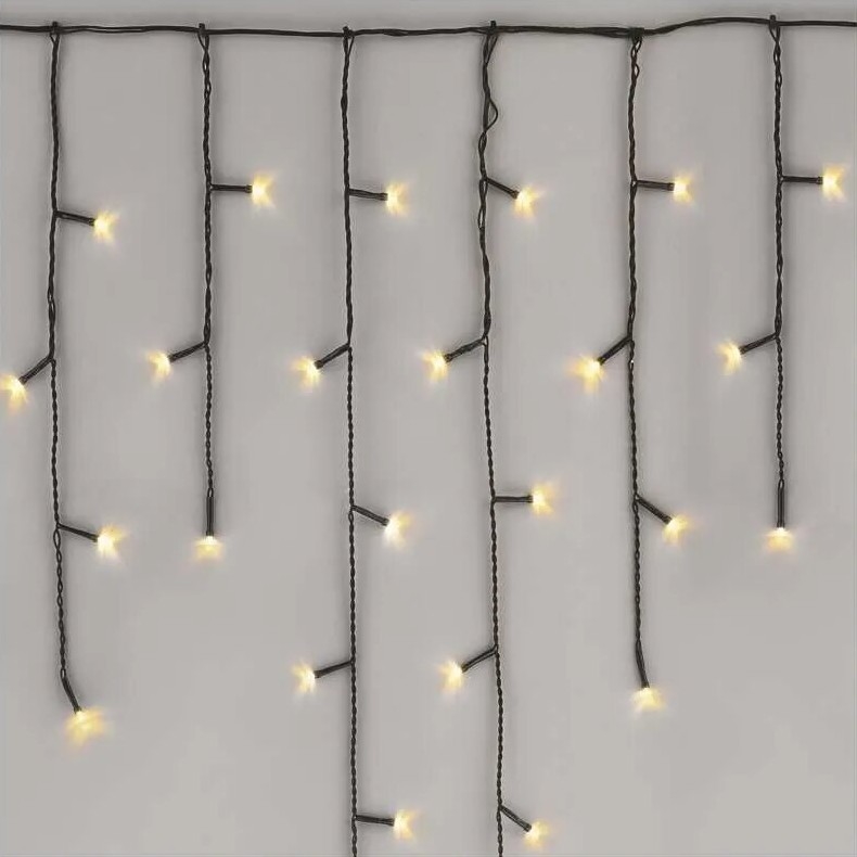 LED Ziemassvētku āra virtene 100xLED/2,5x0,9m IP44 silti balta