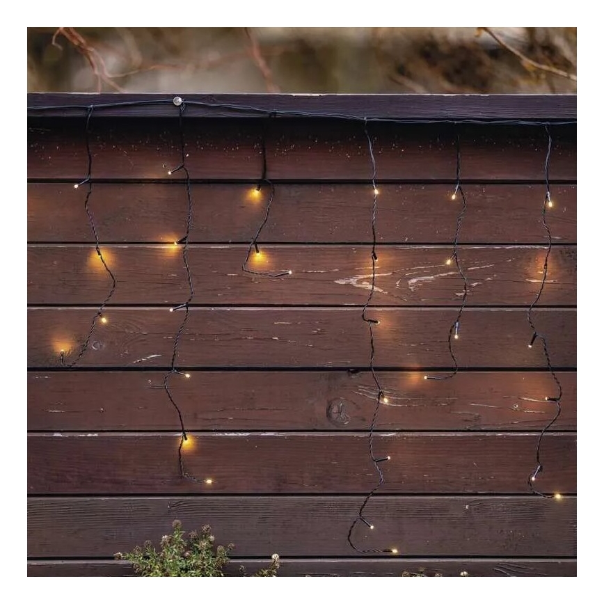 LED Ziemassvētku āra virtene 100xLED/2,5x0,9m IP44 silti balta