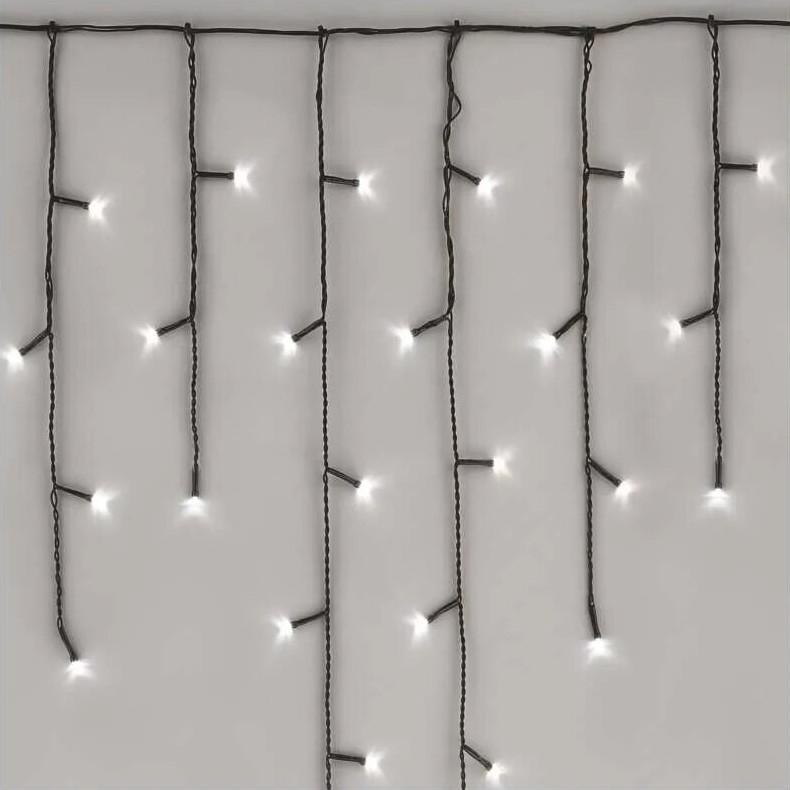 LED Ziemassvētku āra virtene 100xLED/2,5x0,9m IP44 vēsi balts