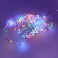 LED Ziemassvētku āra virtene 100xLED/3xAA 5,45 m IP44 daudzkrāsaina