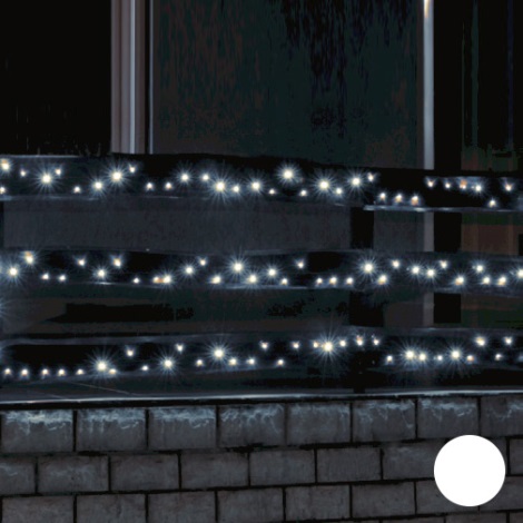 LED Ziemassvētku āra virtene 100xLED 7m IP44 vēsi balta