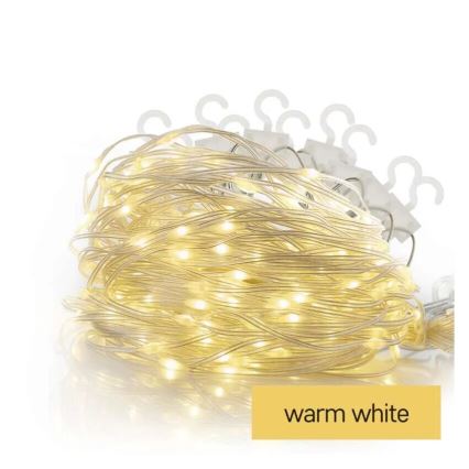 LED Ziemassvētku āra virtene 100xLED/8 funkcijas 7,9x0,7m IP44 silti balta