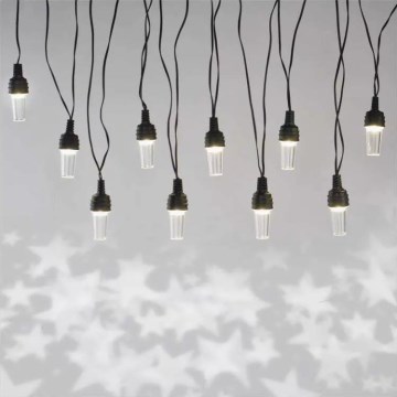 LED Ziemassvētku āra virtene 10xLED/9,5 m IP44 auksti balta
