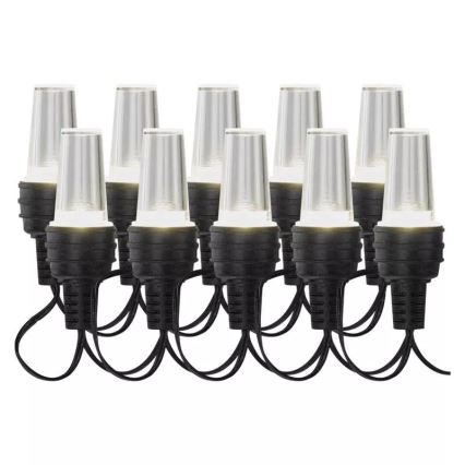 LED Ziemassvētku āra virtene 10xLED/9,5 m IP44 auksti balta