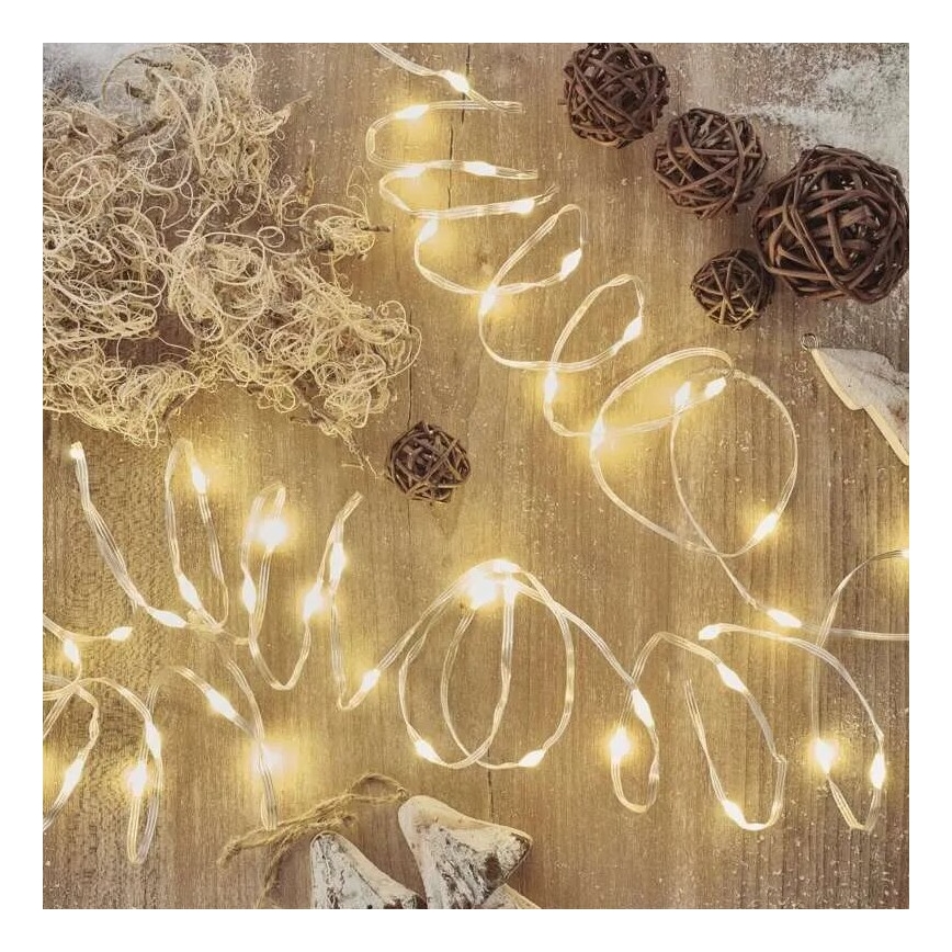 LED Ziemassvētku āra virtene 120xLED/17m IP44 silti balta