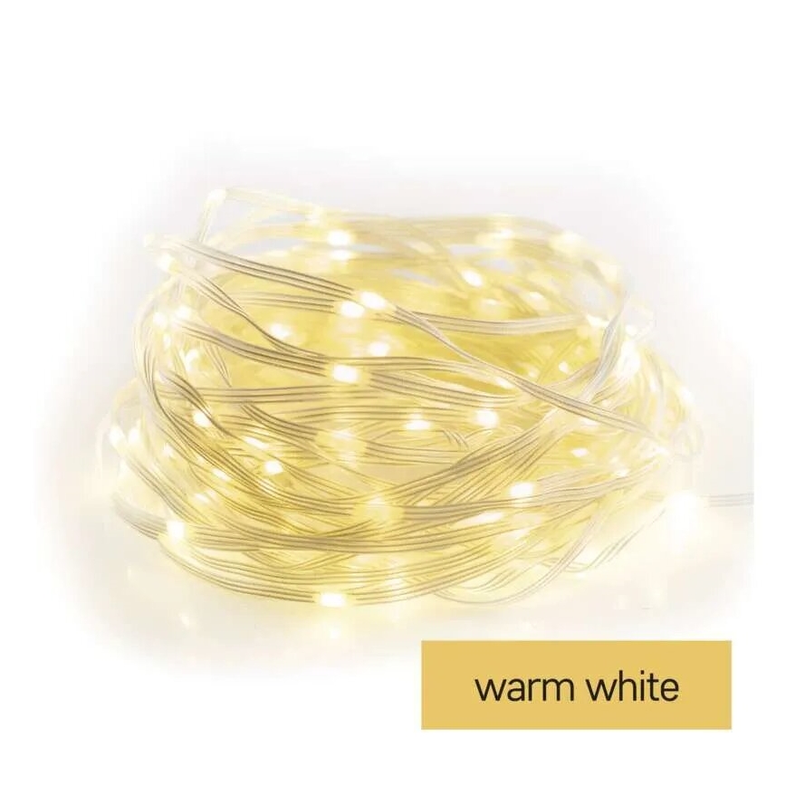 LED Ziemassvētku āra virtene 120xLED/17m IP44 silti balta
