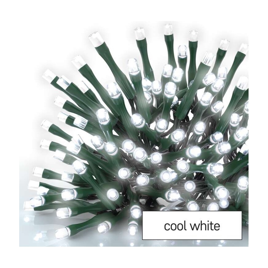 LED Ziemassvētku āra virtene 120xLED/17m IP44 vēsi balta