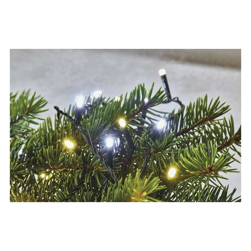 LED Ziemassvētku āra virtene 120xLED/2 funkcijas 17m IP44 silti/vēsi balta