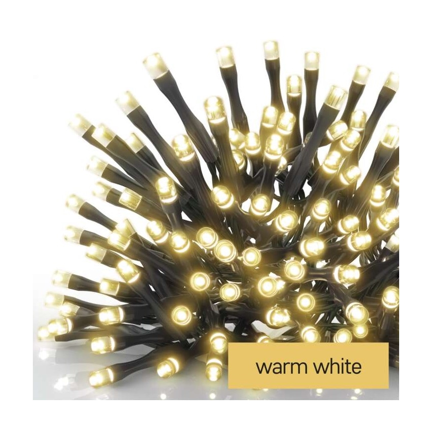 LED Ziemassvētku āra virtene 120xLED/3xAA 8,9m IP44 silti balta