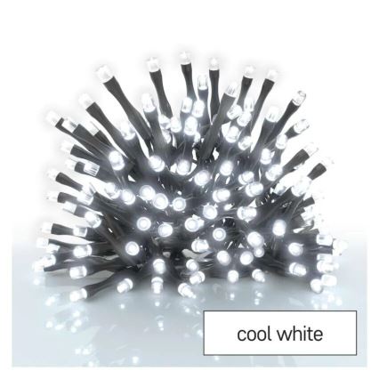 LED Ziemassvētku āra virtene 120xLED/3xAA 8,9m IP44 vēsi balts