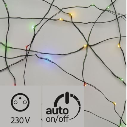 LED Ziemassvētku āra virtene 150xLED 20m IP44 daudzkrāsaina