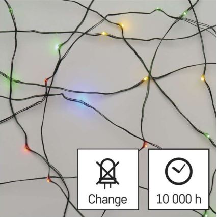 LED Ziemassvētku āra virtene 150xLED/20m IP44 daudzkrāsaina