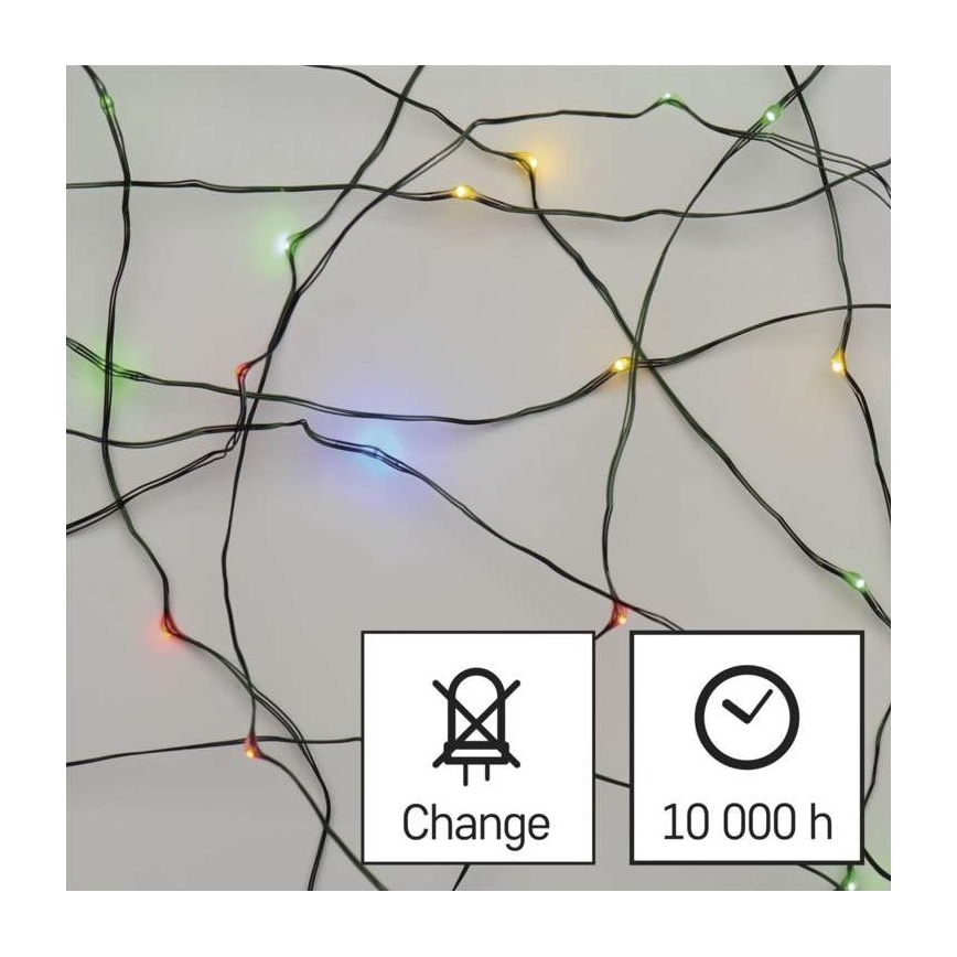 LED Ziemassvētku āra virtene 150xLED/20m IP44 daudzkrāsaina
