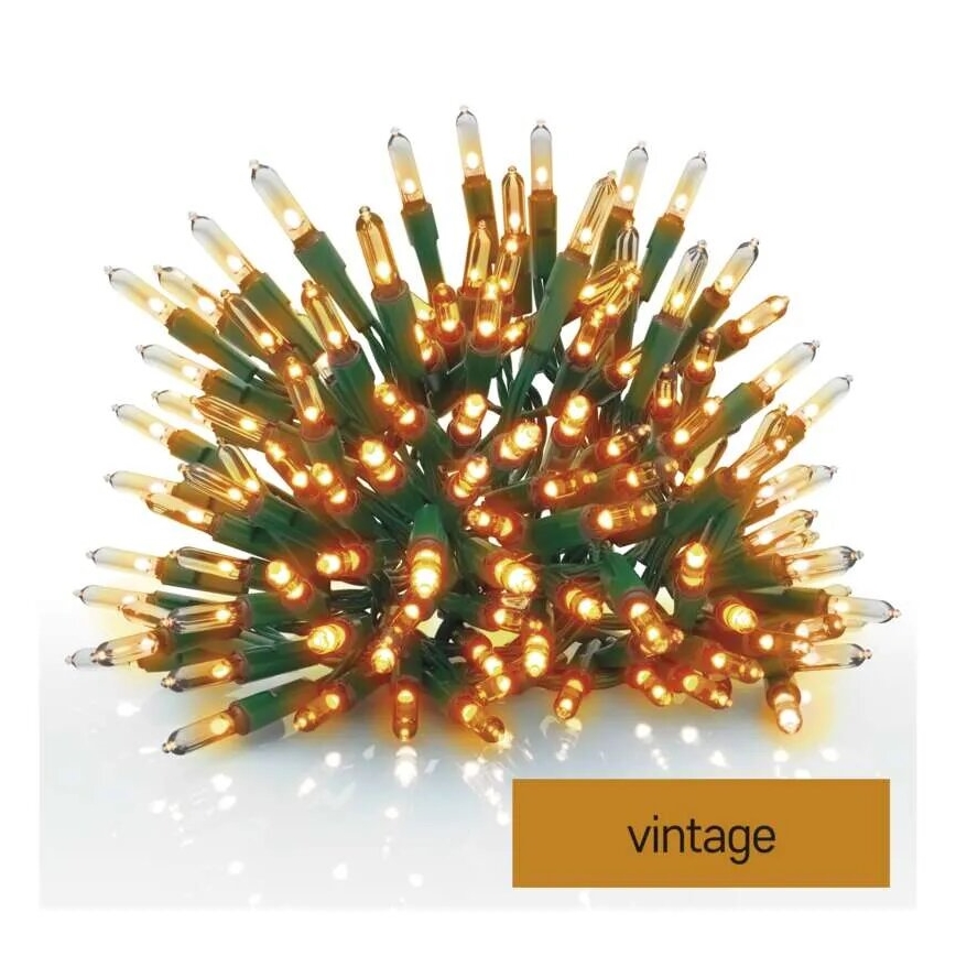 LED Ziemassvētku āra virtene 150xLED/27,35m IP44 vintage