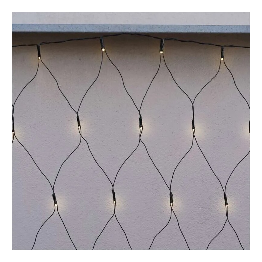 LED Ziemassvētku āra virtene 160xLED/2x1,5m IP44 silti balta
