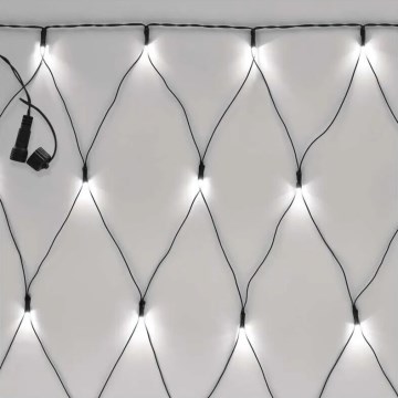 LED Ziemassvētku āra virtene 160xLED/2x1,5m IP44 vēsi balts
