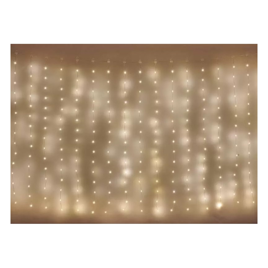 LED Ziemassvētku āra virtene 180xLED/8 funkcijas 6,7 m IP44 silti balta
