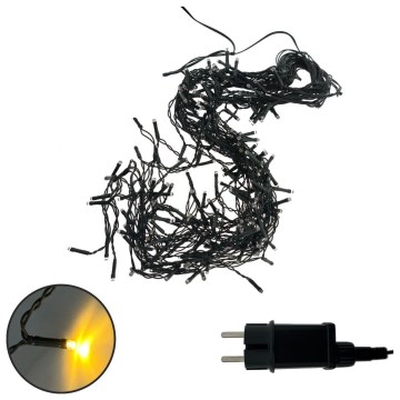 LED Ziemassvētku āra virtene 200 LED/230 V 7,6 m IP44 melna