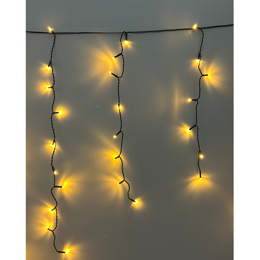 LED Ziemassvētku āra virtene 200xLED/230V 7,6 m IP44 melna