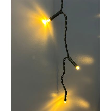 LED Ziemassvētku āra virtene 200xLED/230V 7,6 m IP44 melna