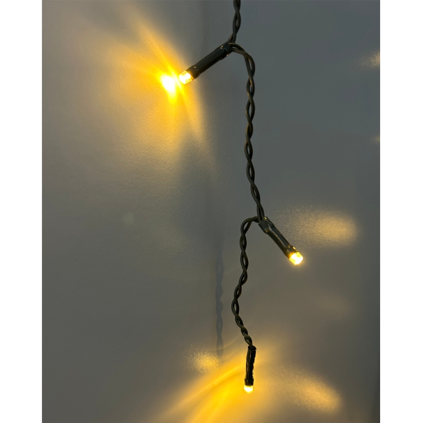 LED Ziemassvētku āra virtene 200xLED/230V 7,6 m IP44 melna