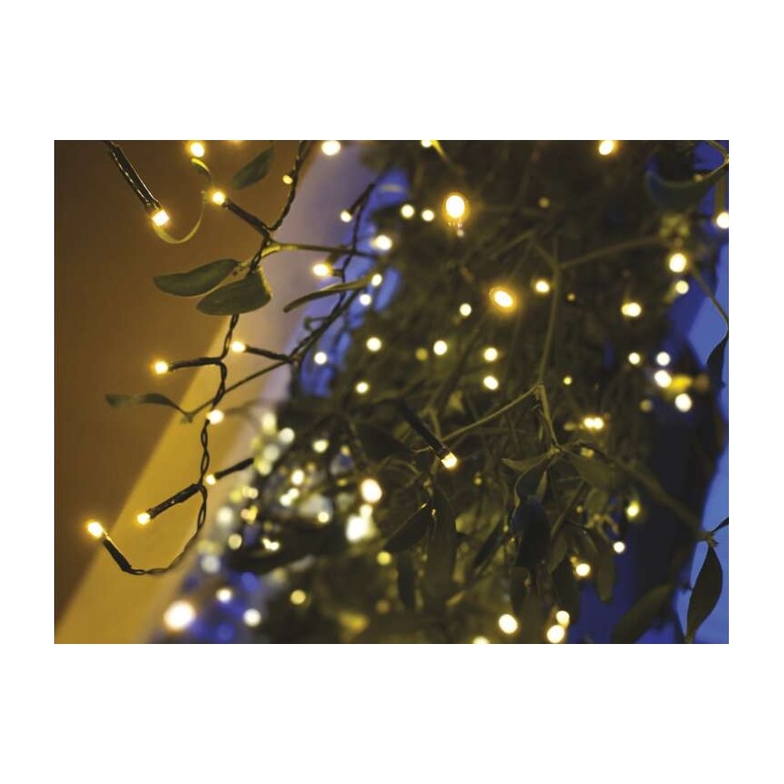 LED Ziemassvētku āra virtene 200xLED/8 režīmi 8,6m IP44 silti balta